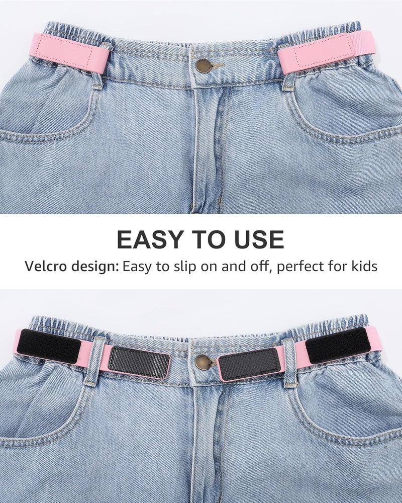 AWAYTR Kids Elastic No Buckle Belt for Girls Toddler for Causal Pants Jeans - Image 3